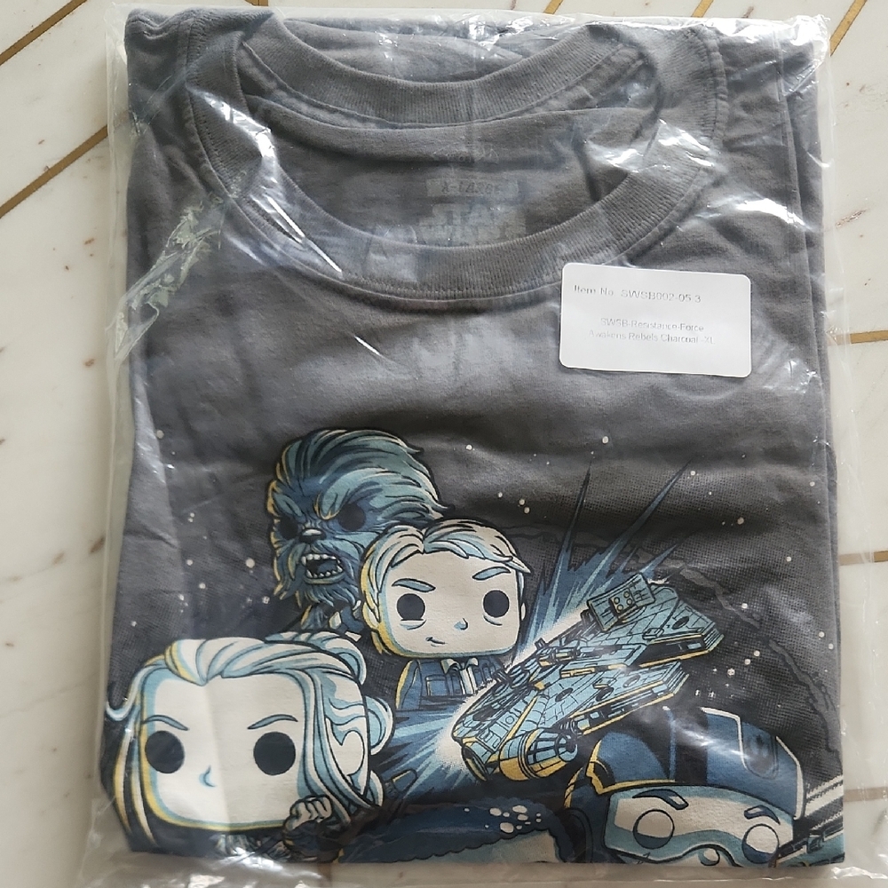 Star Wars Rebels The Force Awakens Funko Tshirt- Charcoal Color- New- Size XL